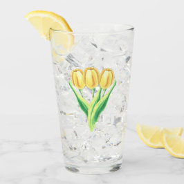 水かわいらし色チューリップ春の花 タンブラーグラス