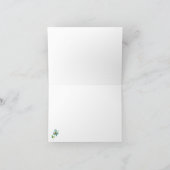 水かわいらし色ティール(緑がかった色)ポピーパーソナライズされたズ サンキューカード (内部)