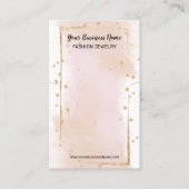 水かわいらし色ネックレスイヤリングディスプレイカード 名刺 (正面)