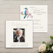 水かわいらし色ハミングバードお祝いの生活 招待状