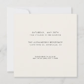 水かわいらし色ハミングバードANY誕生日パーティー 招待状 (裏面)