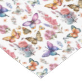水かわいらし色バタフライフローラガーデンパターン テーブルクロス (アングル)