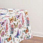 水かわいらし色バタフライフローラガーデンパターン テーブルクロス (インサイチュ)