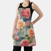 水かわいらし色バラフローラデザイン エプロン (インサイチュ)