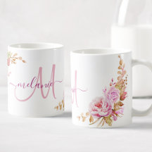 水かわいらし色バラフローラモノグラカスタムム