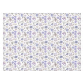 水かわいらし色パステルバイオレットフラワーズガーデン テーブルクロス (正面(横))