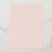 水かわいらし色フラワーズガーデンブライダルシャワー 箔招待状 (裏面)