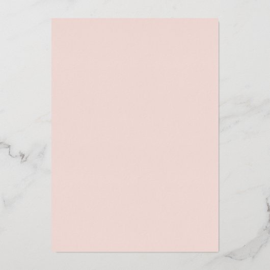 水かわいらし色フラワーズガーデンブライダルシャワー 箔招待状 (裏面)