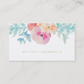 水かわいらし色フラワーズ名刺 名刺 (裏面)