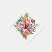 水かわいらし色フラワーフローラ盛り合わせ花束 スタンダードカクテルナプキン (角)