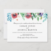 水かわいらし色フラワーリハーサルディナー招待状 招待状 (正面)