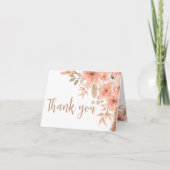 水かわいらし色フラワー春 サンキューカード (正面)