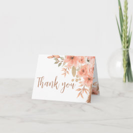 水かわいらし色フラワー春 サンキューカード