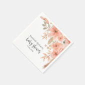 水かわいらし色フラワー春 スタンダードカクテルナプキン (角)