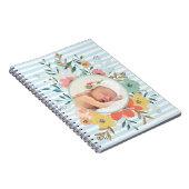 水かわいらし色フローラカスタム写真 ノートブック (右側)