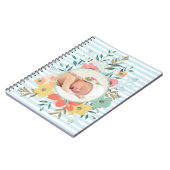 水かわいらし色フローラカスタム写真 ノートブック (左側)