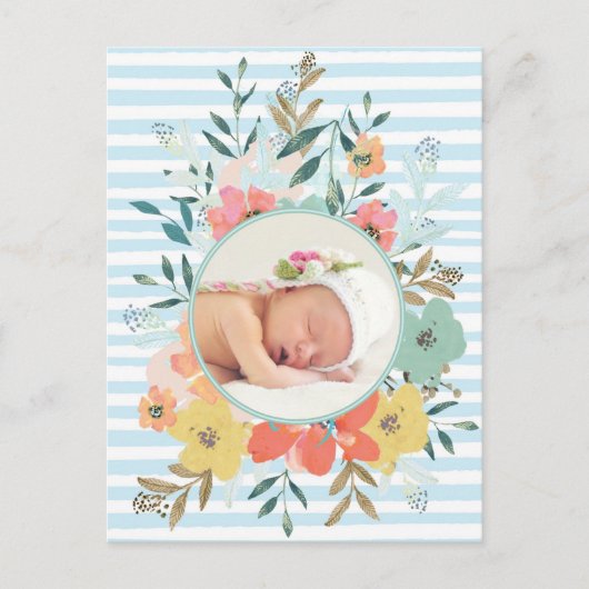 水かわいらし色フローラカスタム写真 ポストカード (正面)