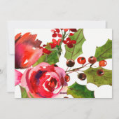 水かわいらし色フローラクリスマスフォト シーズンカード (裏面)