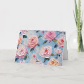 水かわいらし色フローラノートカード シーズンカード (裏面)