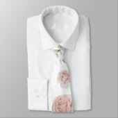 水かわいらし色フローラハミングバードパターン ネクタイ (タイ)