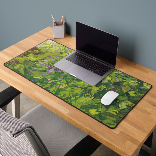 水かわいらし色フローラブッシュグラフィック絵を描アート デスクマット (オフィス2)