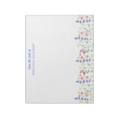 水かわいらし色フローラワイルドフラワー名前をカスタムする ノートパッド (回転)