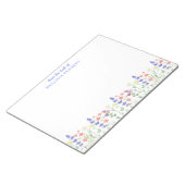 水かわいらし色フローラワイルドフラワー名前をカスタムする ノートパッド (アングル)