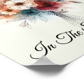 水かわいらし色フローラ感動的引用文 ポスター (角)