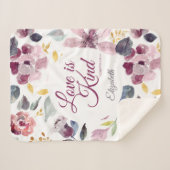 水かわいらし色フローラ聖なる書物、 経典 シェルパブランケット (正面(横))