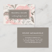 水かわいらし色フローラ赤面とトープ 名刺 (正面/裏面)