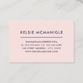 水かわいらし色フローラ赤面と海軍 名刺 (裏面)