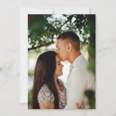 水かわいらし色フローラ金ゴールドテープ2写真結婚 招待状 (裏面)