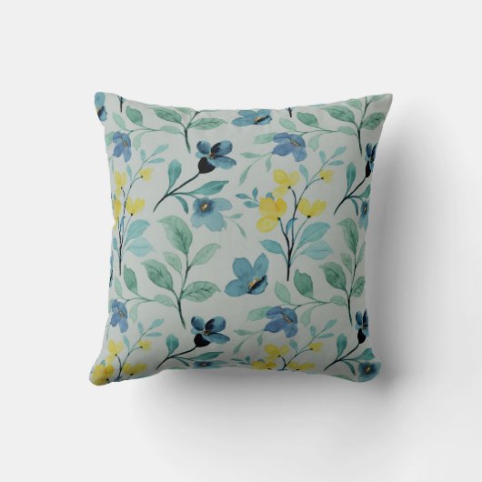 水かわいらし色フローラ クッション (裏面)