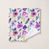 水かわいらし色フローラ バスタオルセット (ウォッシュタオル)