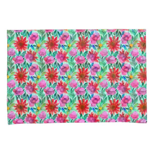 水かわいらし色フローラ 枕カバー (正面右)