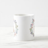 水かわいらし色フローラ |英国ブルドッグ コーヒーマグカップ (中央)