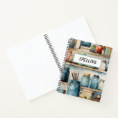 水かわいらし色ブルースクールメイソンジャース ノートブック (内部)