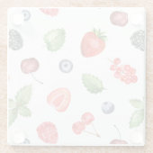 水かわいらし色ベリーパターン ガラスコースター (裏面)