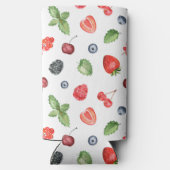 水かわいらし色ベリーパターン スリム缶クーラー (裏面)