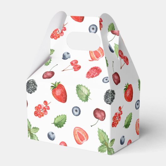 水かわいらし色ベリーパターン フェイバーボックス (正面サイド)