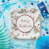 水かわいらし色ホリーとベリー ペーパープレート (パーティー)