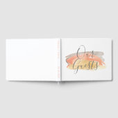 水かわいらし色ミニマル結婚リスト ゲストブック (全面)