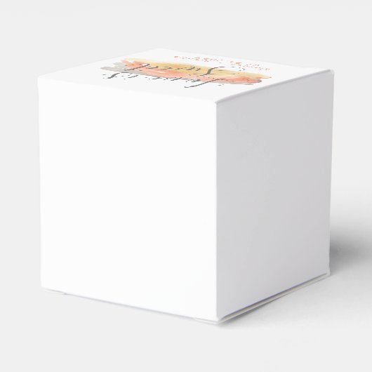 水かわいらし色ミニマル結婚リスト フェイバーボックス (裏面サイド)