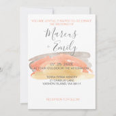 水かわいらし色ミニマル結婚式招待状 招待状 (正面)