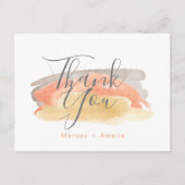 水かわいらし色ミニマ結婚リスト ポストカード (正面)