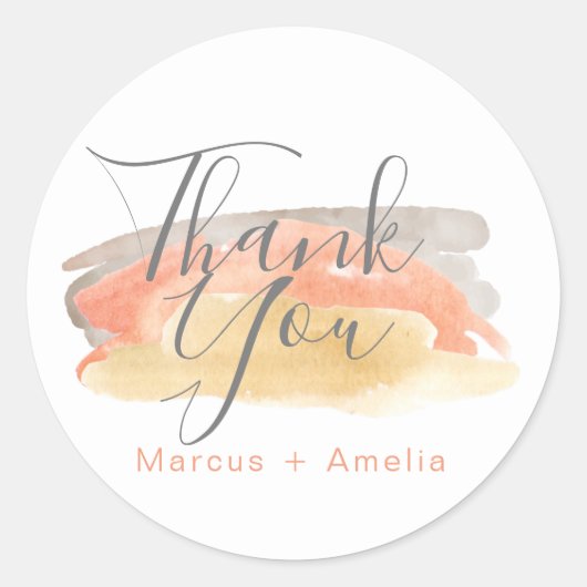 水かわいらし色ミニマ結婚リスト ラウンドシール (正面)