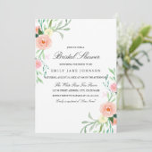 水かわいらし色ワイルドフラワーブライダルシャワー招待状 招待状 (スタンド正面)