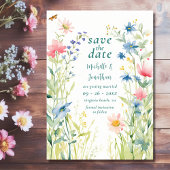 水かわいらし色ワイルドフラワー庭園の結婚式 セーブザデート