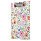 水かわいらし色手の絵を描抽象芸術フローラ クリップボード (左)