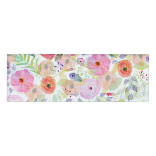 水かわいらし色手の絵を描抽象芸術フローラ 名札